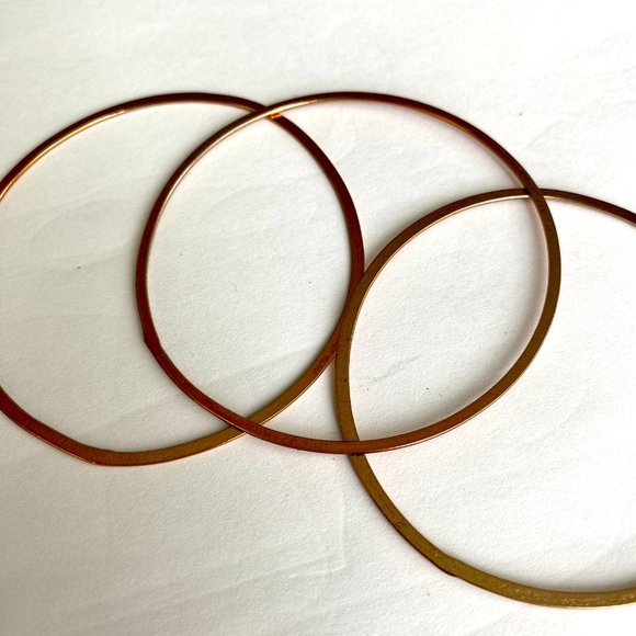 Vintage Copper Bangle Bracelets, Set of 3 - Picture 2 of 16